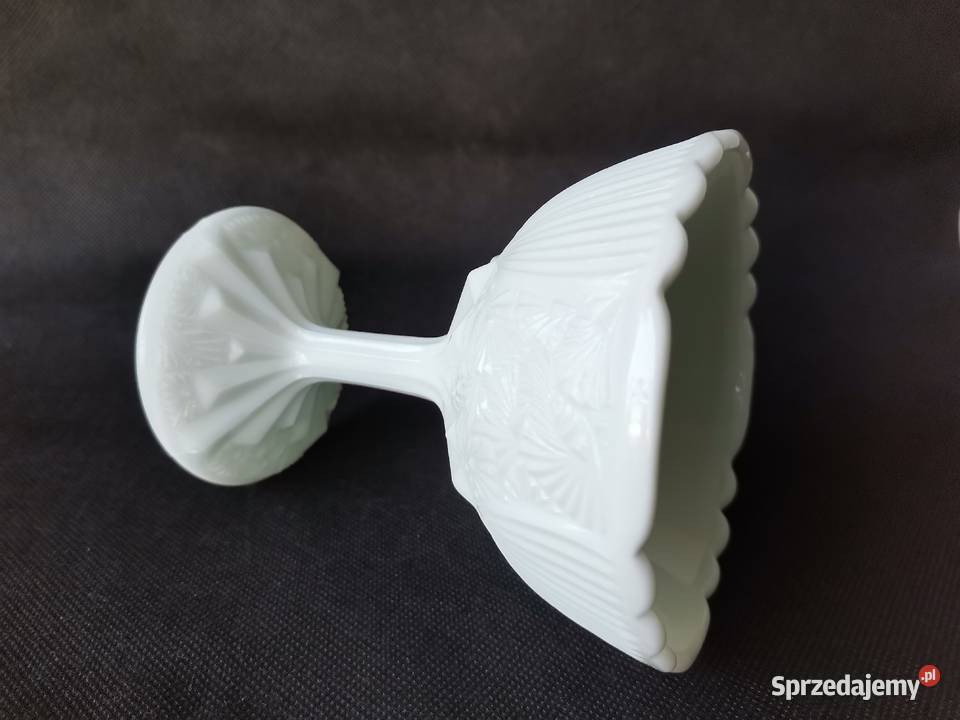 Stara biała cukierniczka cukiernica Wachlarze śląskie Katowice