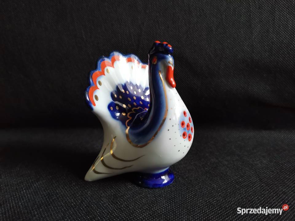 Stara figurka solniczka Ptak Indyk porcelana Katowice