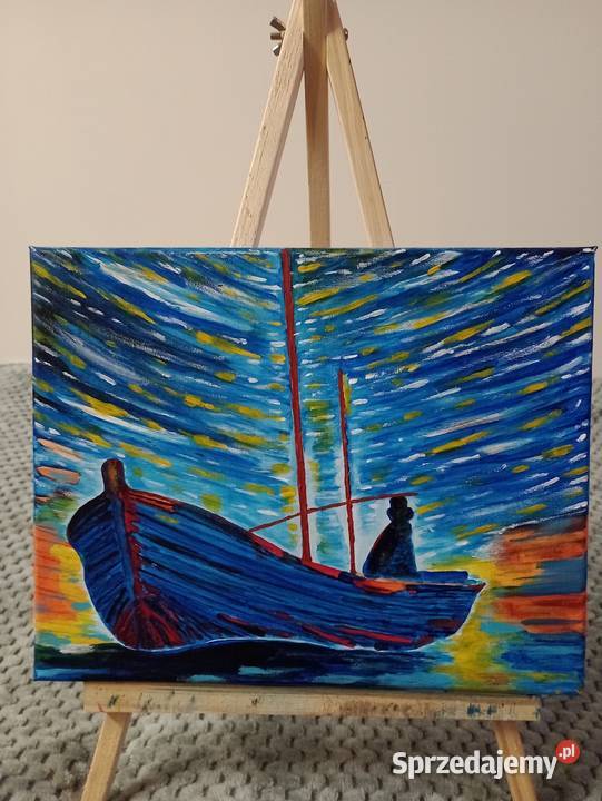 Obraz ręcznie malowane Łódź sprzedam