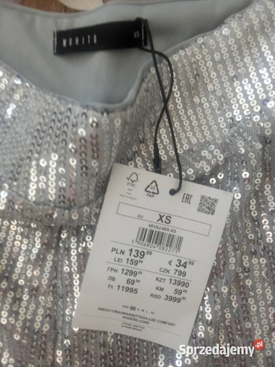 Spodnie z cekinami Mohito XS Spodnie Krzczonów Trzeci