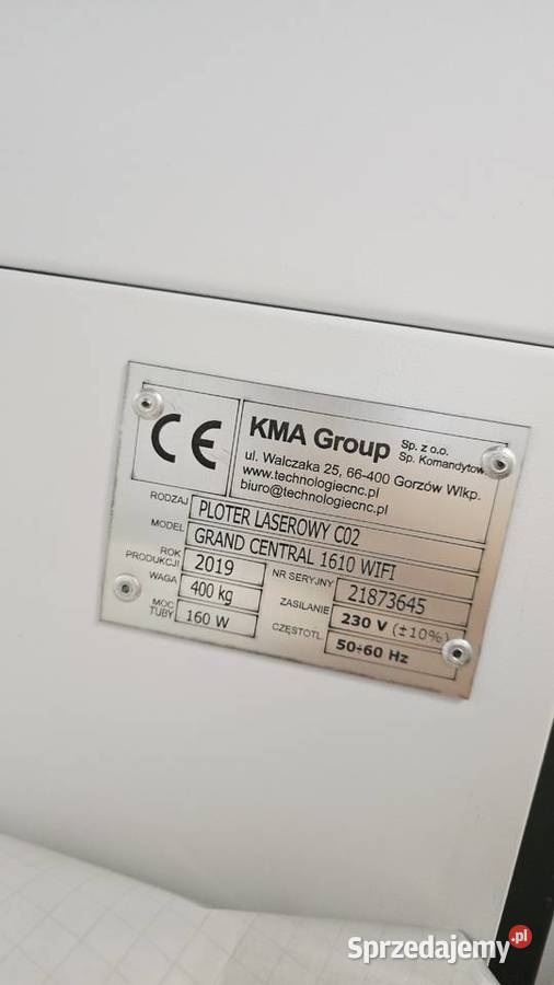 LASER CO2 160W 160x100 NOWA TUBA 2025 KOMPRESOR śląskie