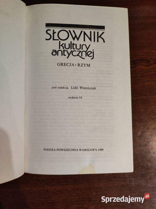 Słownik kultury antycznej Grecja Rzym 1988 Lidia Kielce