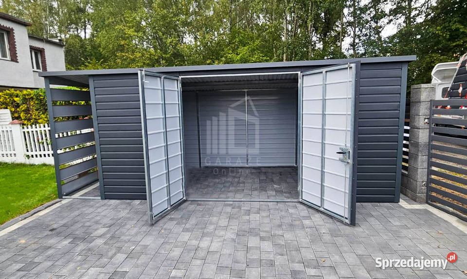 Schowek Domek Ogrodowy 5x2m wiata 08x2m Brama