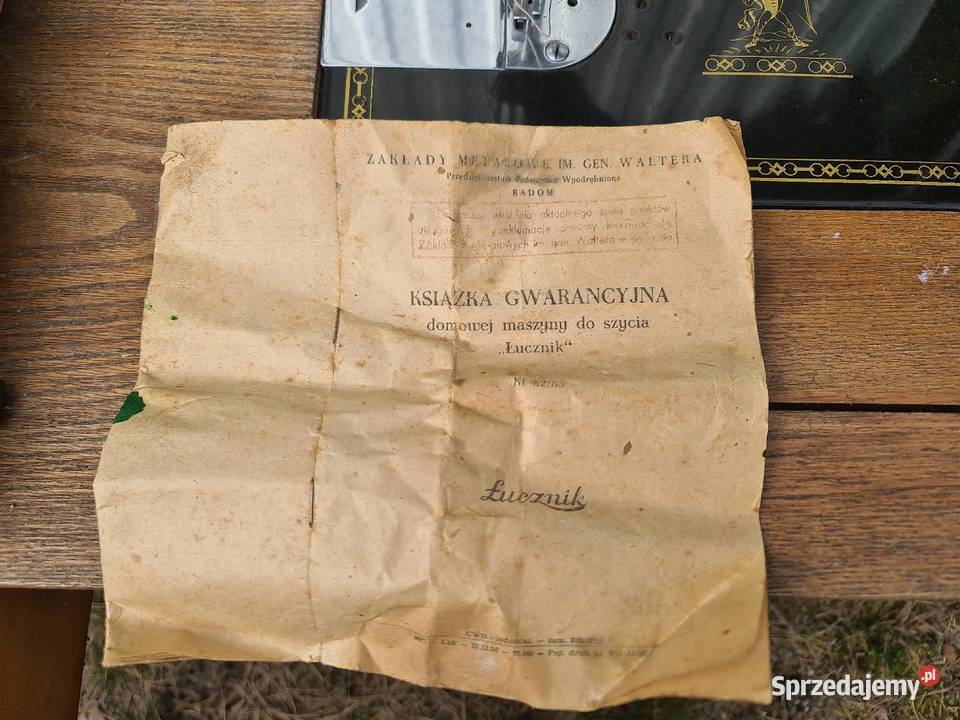 Stara maszyna do szycia Łucznik śląskie Choroń