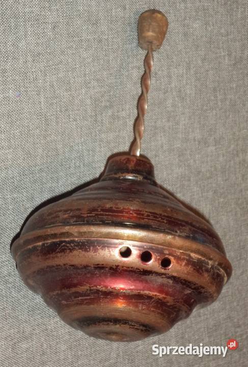 Stary wirujący metalowy bąk zabawka PRLu 3 Piekary Śląskie