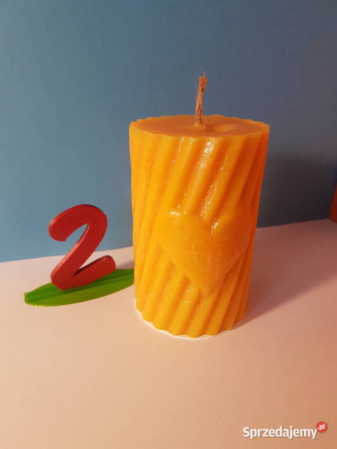 Świeca niekapiąca ze stearyny roślinnej o dużym Pabianice sprzedam