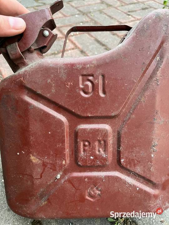 Kanister metalowy wojskowy 5L PM PRL oryginalny
