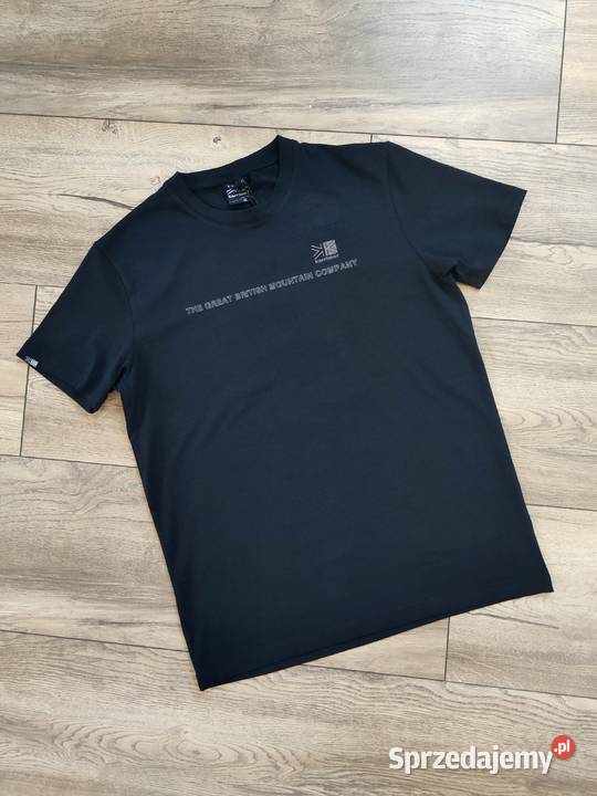 Czarna Męska koszulka Tshirt Karrimor S Bawełna Jasło