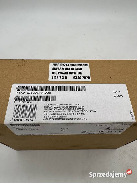 Siemens 6AV6 6715AE100AX0 Connection Box Warszawa