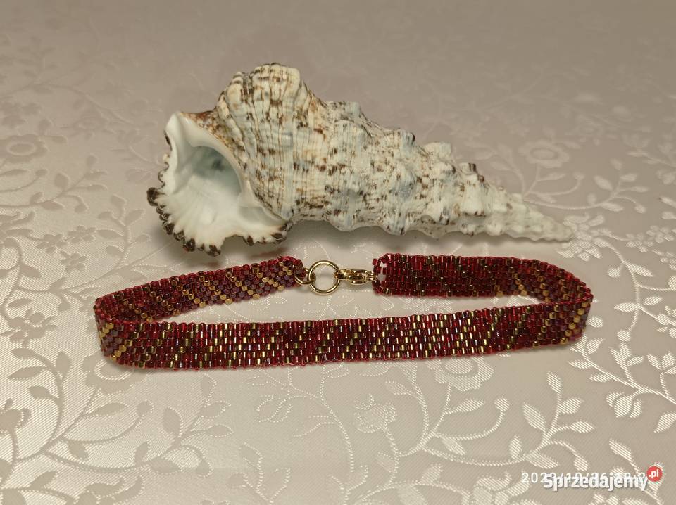 BRANSOLETKA KORALIKOWA WIŚNIOWA Bransoletki Wrocław