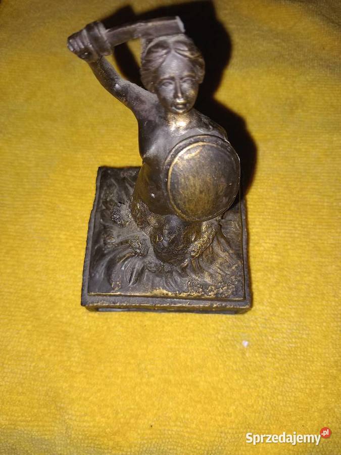 Syrenka Warszawska złota figurka Sosnowiec