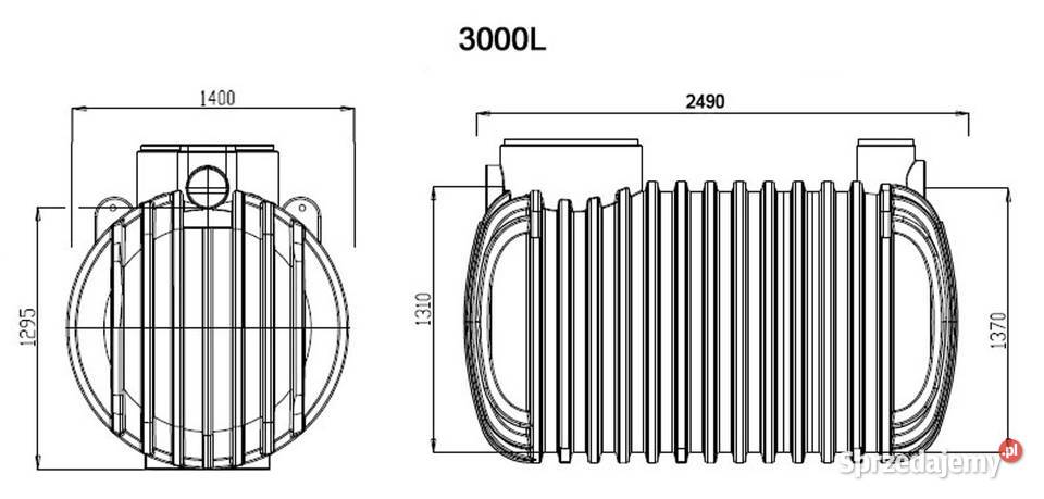 ZBIORNIK NA DESZCZÓWKĘ 3000L ZESTAW Hydraulika i armatura