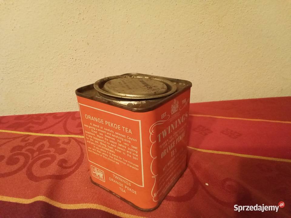 Pomarańczowa puszka twinings orange Warszawa sprzedam