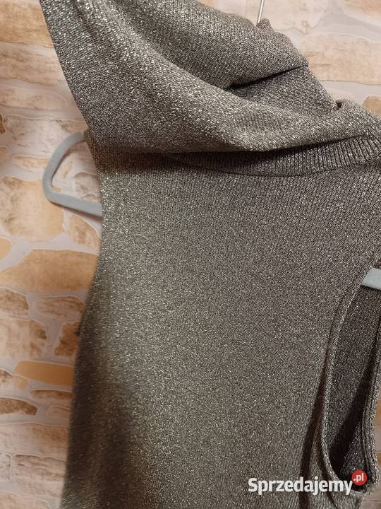 38M Massimo Dutti Złoty golf ołówkowy pod