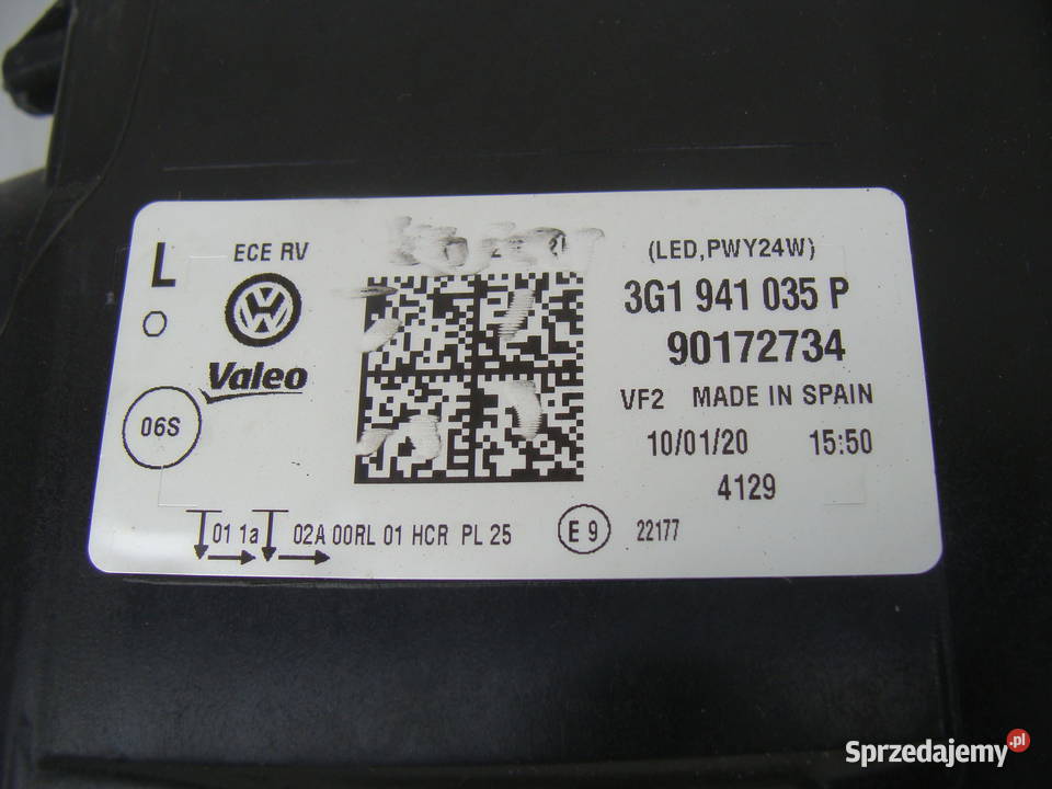 VW PASSAT B8 LIFT LAMPA PRZEDNIA LEWA 3G1941035P lampy przednie Goleniów