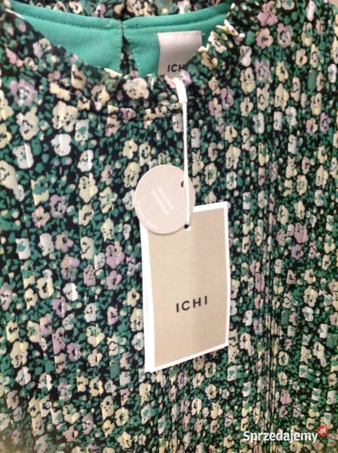 Sukienka Damska ICHI ML NOWA zielona Kwiatki Spódnice i sukienki lubuskie Nowa Sól