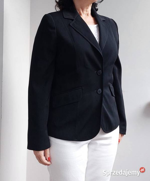 Żakiet marynarka S 36 czarna kieszenie YESSICA czarny Marynarki i żakiety Warszawa