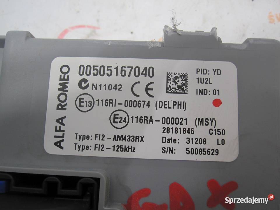 ALFA ROMEO MITO 09r 14 B skrzynka bezpieczników świętokrzyskie Kielce