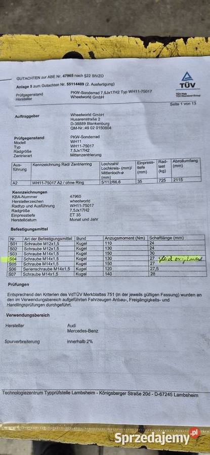 Koła Wheellword WH11 Audi Skoda Mecedes VW Jelcz-Laskowice