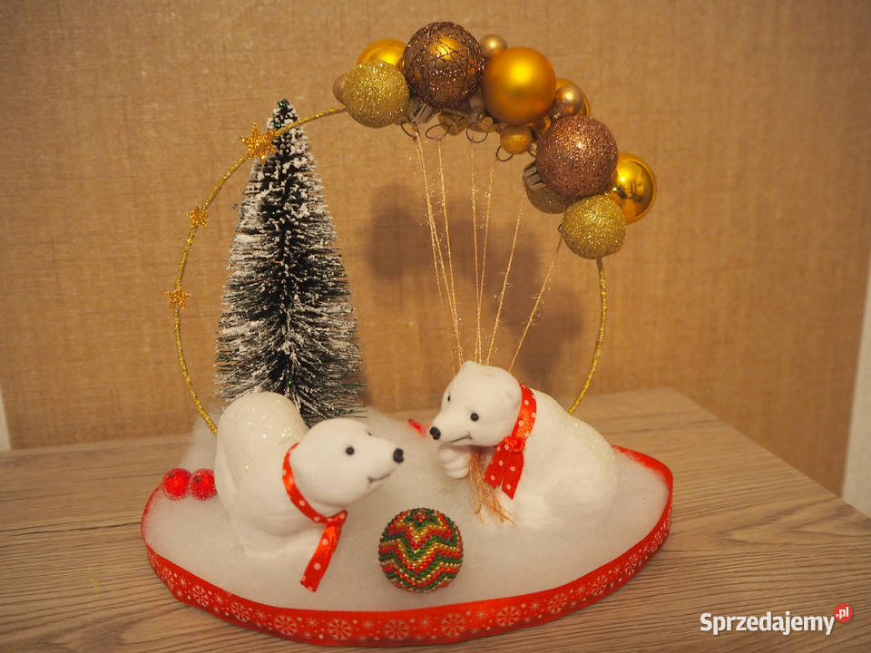 kompozycja bożonarodzeniowa ręcznie robiona