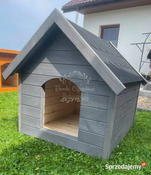 Buda psa Rozmiar XXL Grafit Dach dwuspadowy