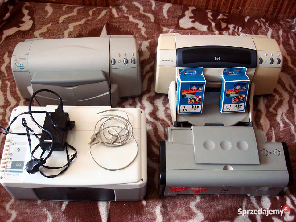 4 Drukarki HP DeskJet F380 930C 940C Canon Kielce