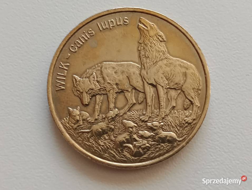 Moneta 2zl 1999 r Wilki Seria Zwierzęta świata Mosina