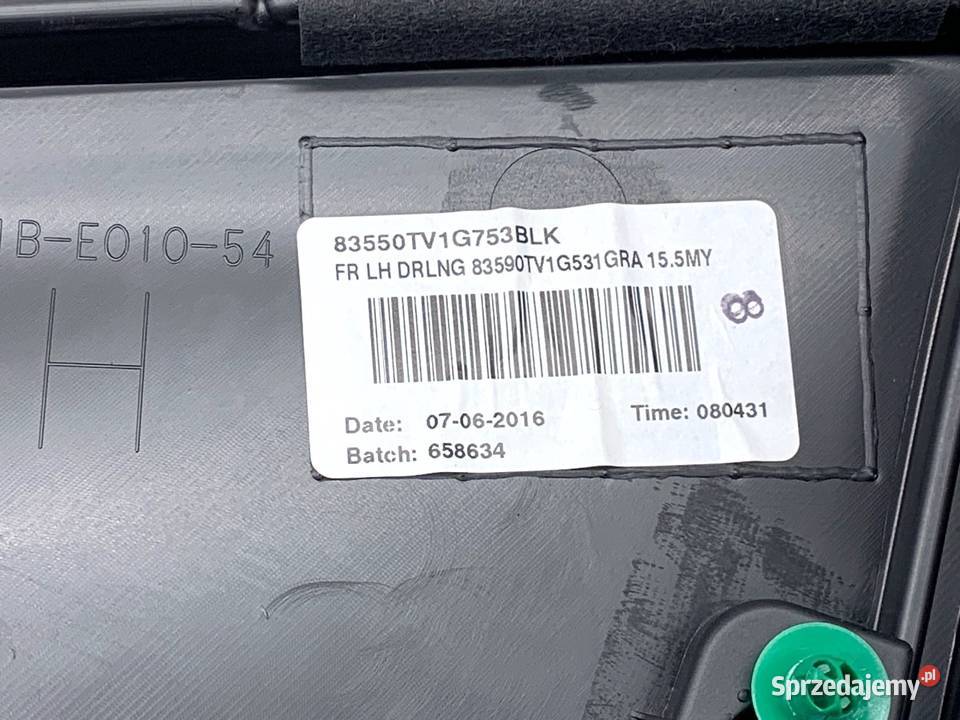 BOCZEK DRZWI LEWY PRZÓD HONDA CIVIC IX Hatchback sprzedam