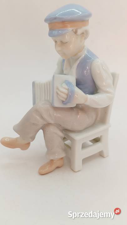 Figurka porcelana chłopiec z akordeonem Zamość sprzedam