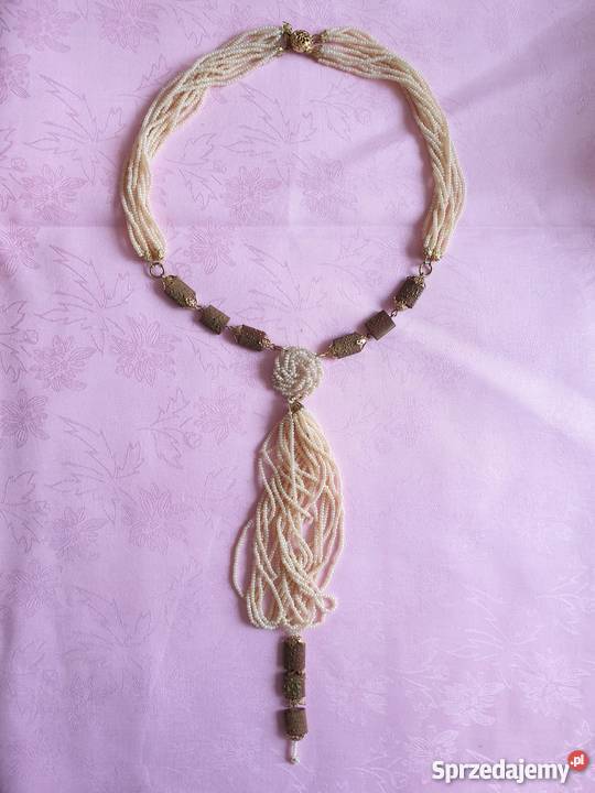 Oryginalny naszyjnik z perełek małopolskie Kraków