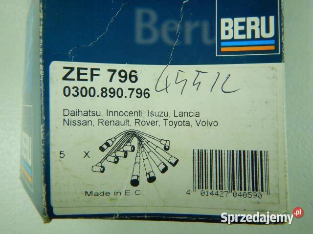 PRZEWODY ZAPŁONOWE LANCIA RENAULT VOLVO TOYOTA sprzedam