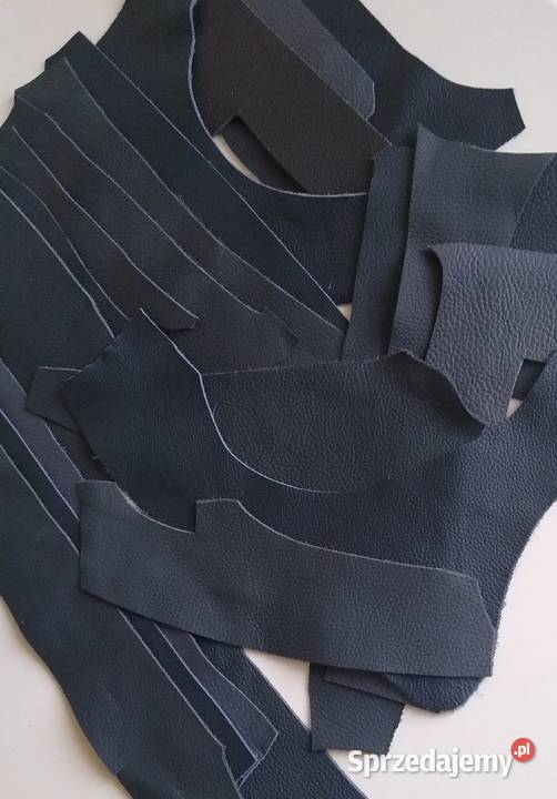 Skóra 595 g Licowa Włoska Niebieski Granat duże Gdańsk