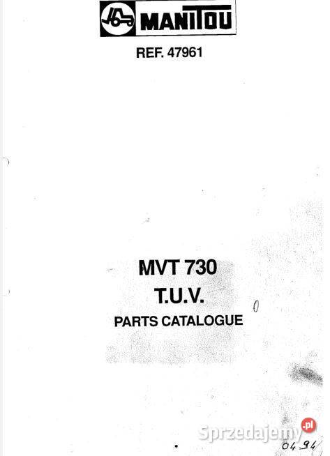 Manitou MVT930 MVT730 MVT1230 MVT670 katalog Kielce