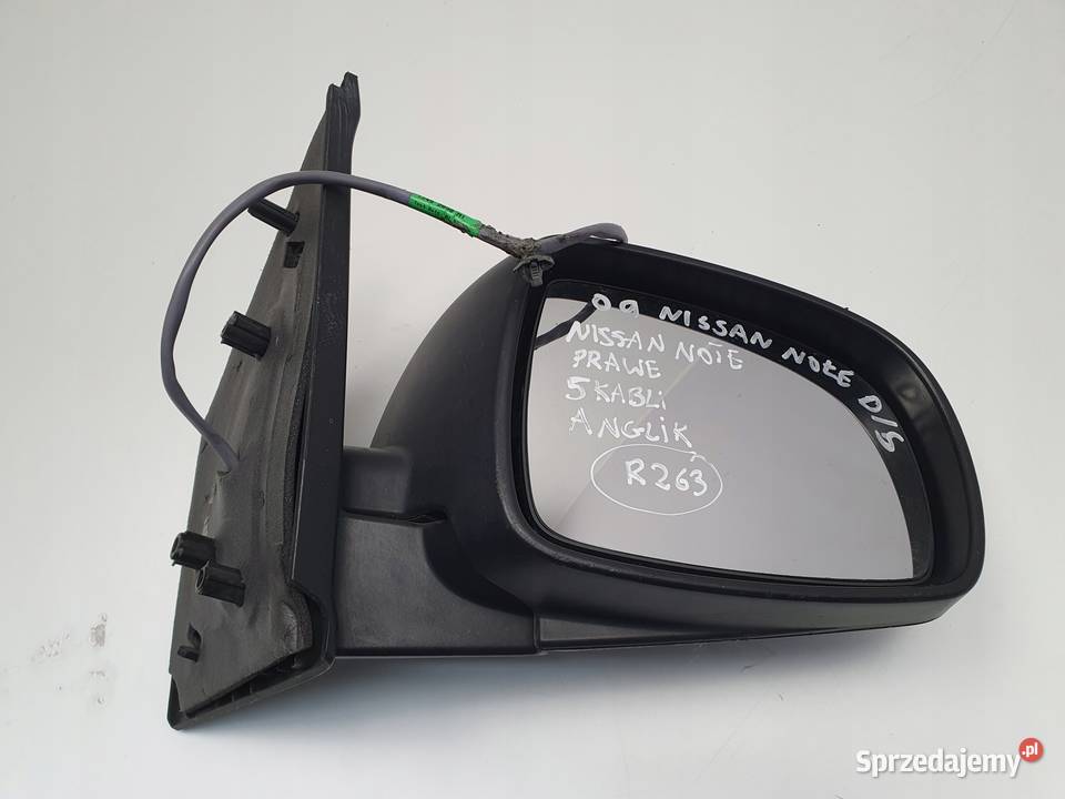 LUSTERKO PRAWE Nissan Note I 0612r PASAŻERA 5 Rudka
