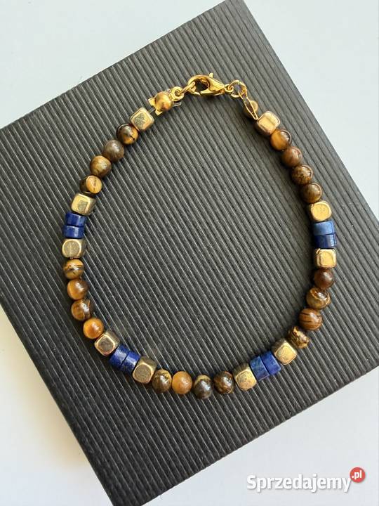 Bransoletka kamień tygrysie oko lapis lazuli Łomża sprzedam