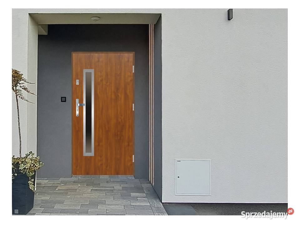 Drzwi wejściowe do domu GI21 INOX Złoty Dąb 90 mazowieckie sprzedam