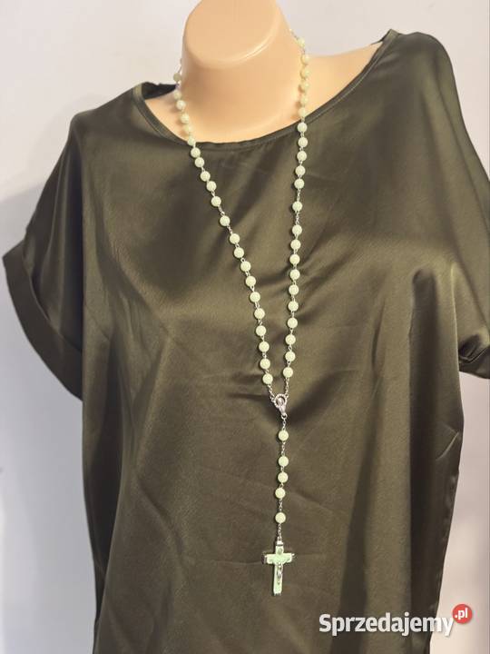 Różaniec z jasnozielonych koralików mazowieckie Pruszków