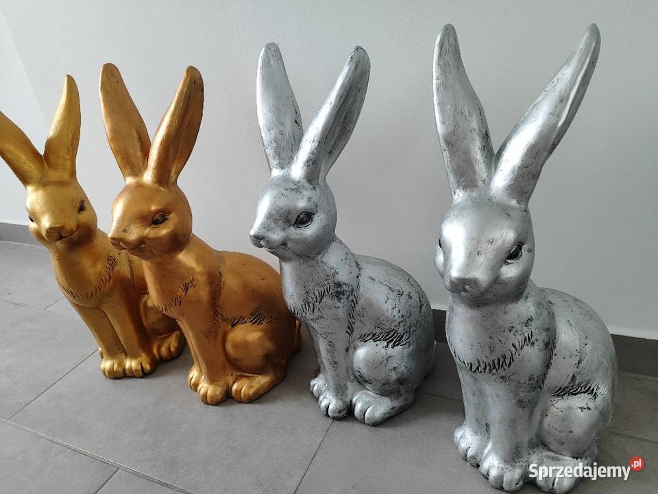 Zając Wielkanocny srebrny duzy Dębica sprzedam