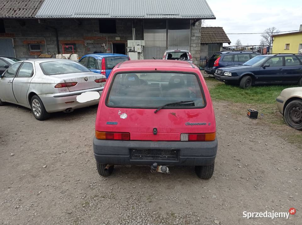 Fiat Cinquecento 07 22 kW 1995 r dawca części Rok produkcji 1995 Motoryzacja