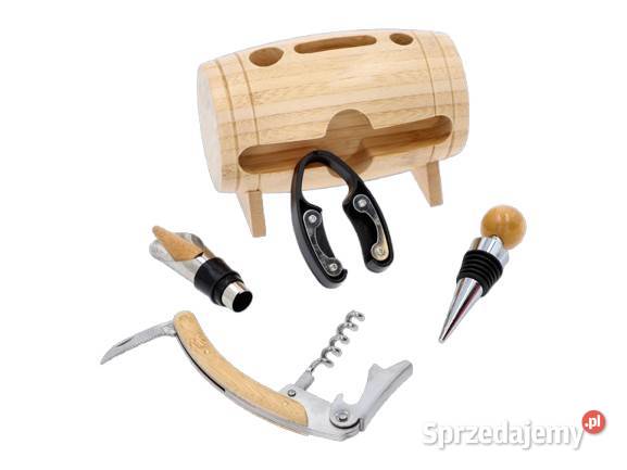 Zestaw do Wina w Drewnianej Beczce Komplet Dom i Ogród śląskie sprzedam