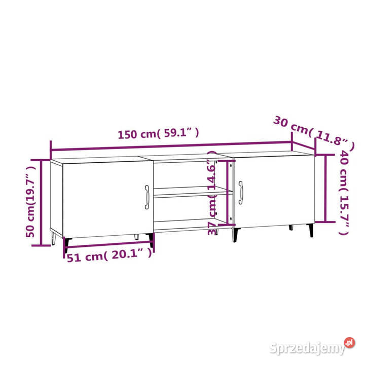 Szafka pod TV biała 150x30x50 materiał mazowieckie Warszawa