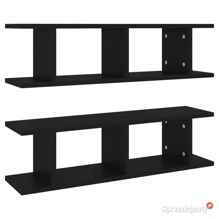 Półki ścienne 2 czarne 75x18x20 WM807188 sprzedam