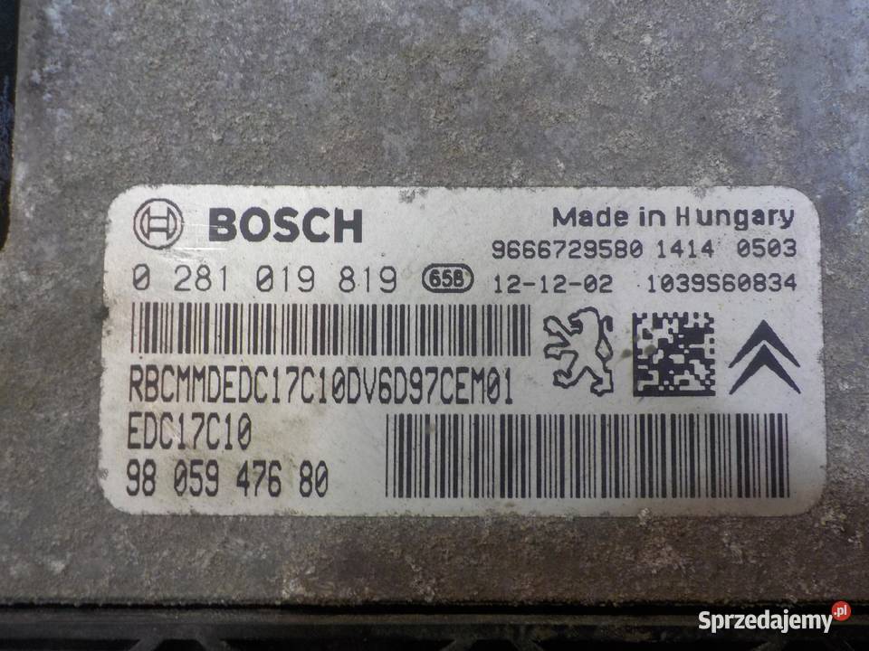 CITROEN JUMPY II LIFT 16 HDI 13r sterownik osobowe mazowieckie sprzedam