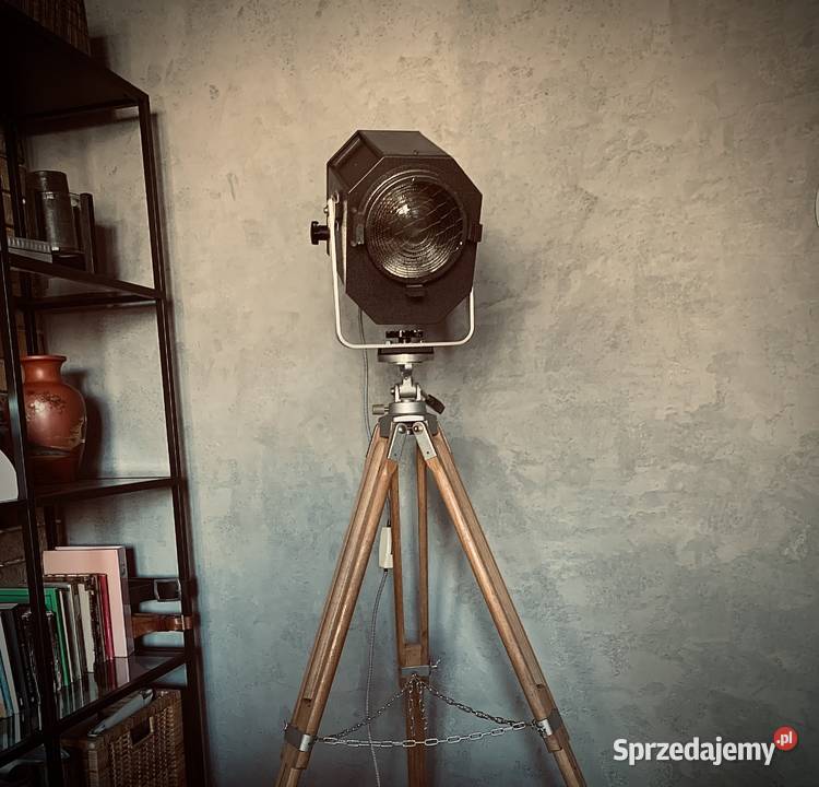 Zabytkowa lampa teatralna PRL Vintage loft Poznań