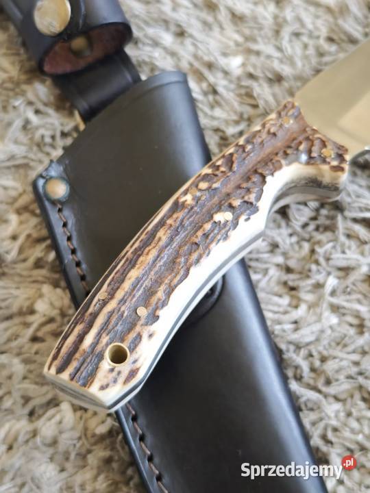 Nóż myśliwski 55 Róg 60HRC Akcesoria, narzędzia i noże Busko-Zdrój