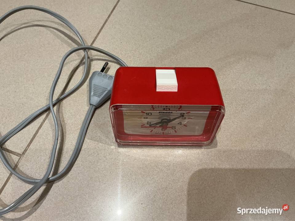 Zegarek Zegar z Budzikiem Staiger Electric Stary czerwony Dom i Ogród Nowa Sól sprzedam