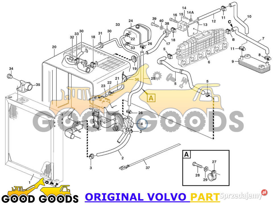 VOLVO POMPA WODY 11031373 9011031373 ORYGINAŁ Władysławów sprzedam