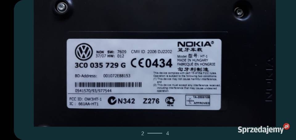 Moduł Komfortu Bluetooth VW Grójec sprzedam
