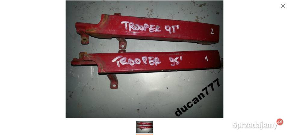 listwa lampy pod lampę isuzu trooper opel dolnośląskie