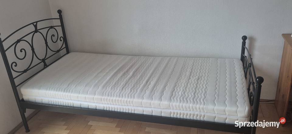 Metalowe łóżko 90x200 jednoosobowe materac mazowieckie Warszawa